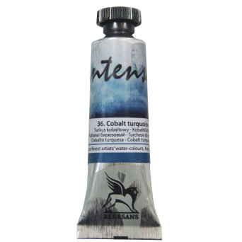 Watercolor paint Intense - Renesans - 36, cobalt turquoise, 15 ml