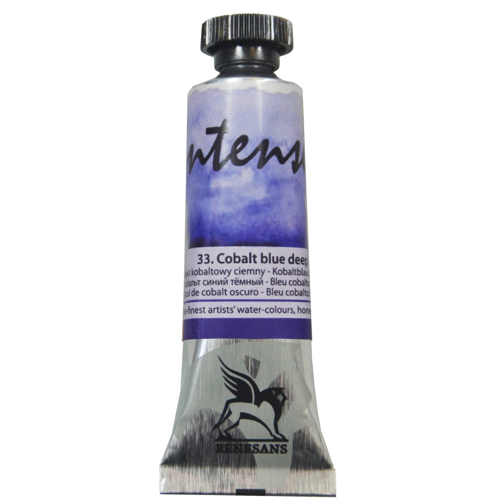 Farba akwarelowa Intense Water - Renesans - 33, cobalt deep blue, 15 ml