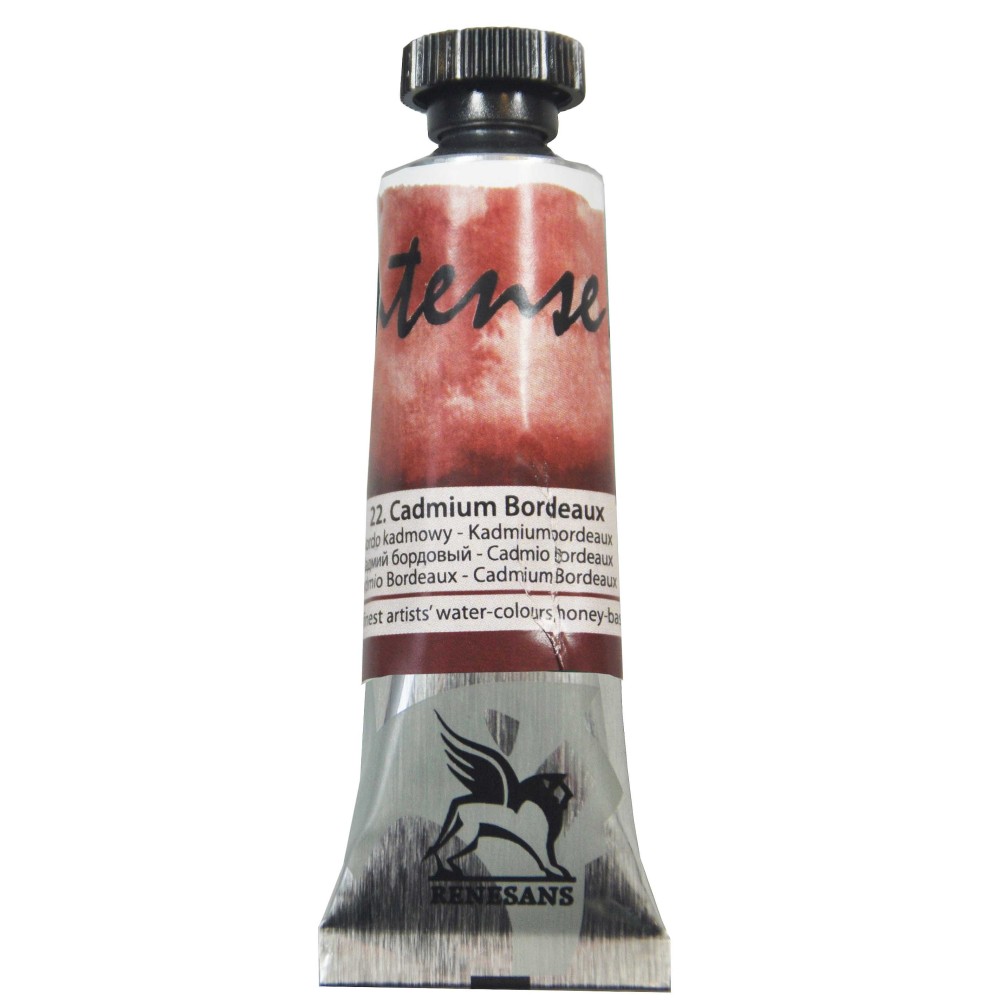 Watercolor paint Intense - Renesans - 22, cadmium bordeaux, 15 ml