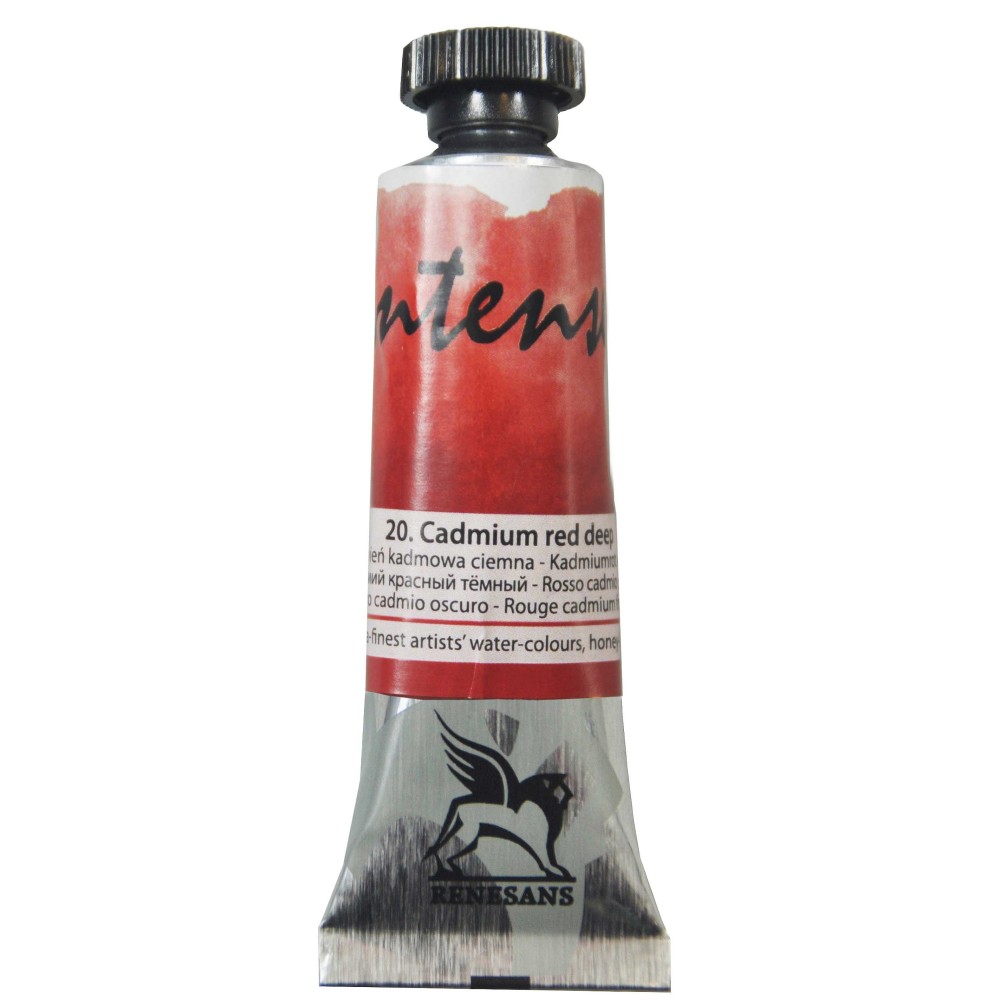 Watercolor paint Intense - Renesans - 20, cadmium deep red, 15 ml