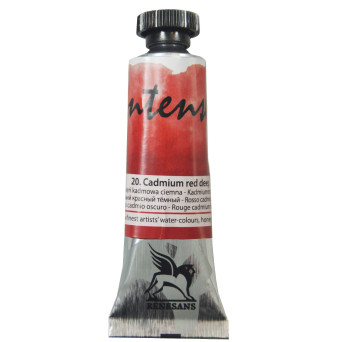 Watercolor paint Intense - Renesans - 20, cadmium deep red, 15 ml