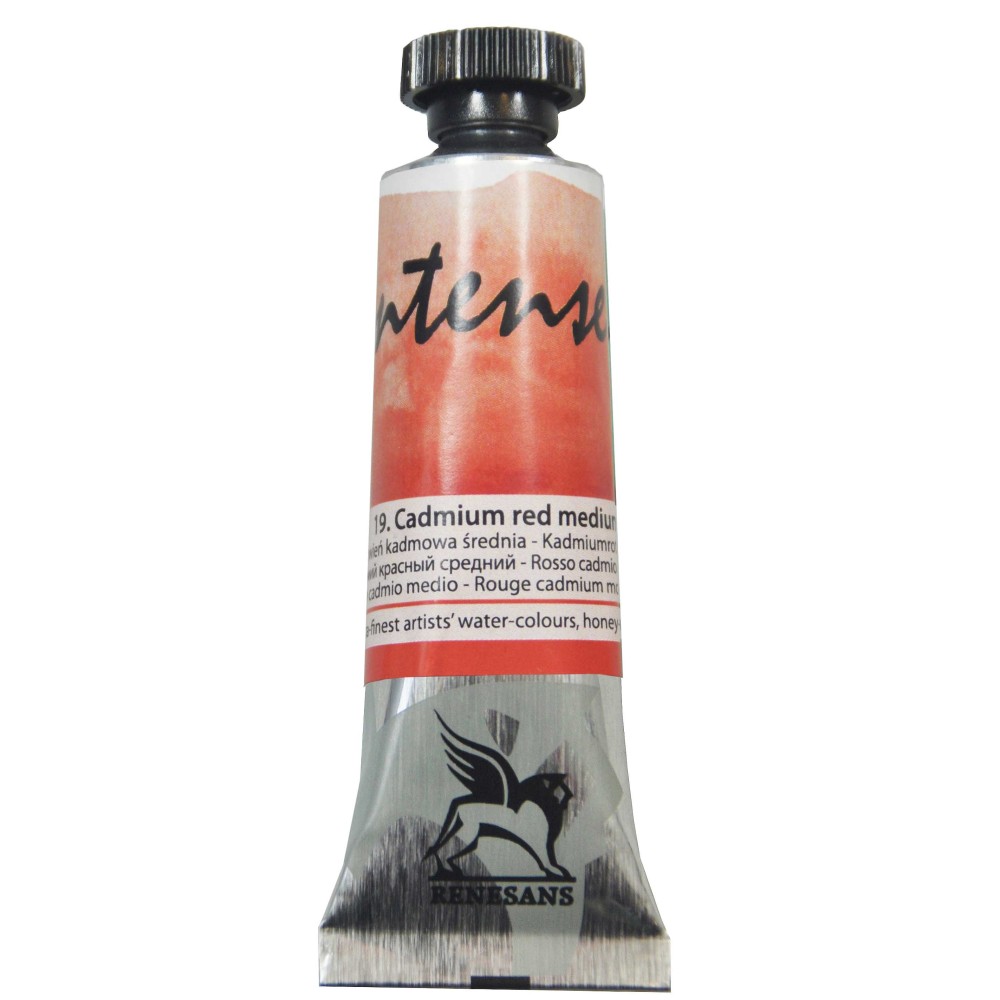 Watercolor paint Intense - Renesans - 19, cadmium medium red, 15 ml