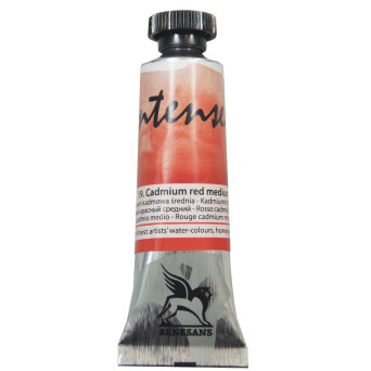 Watercolor paint Intense - Renesans - 19, cadmium medium red, 15 ml
