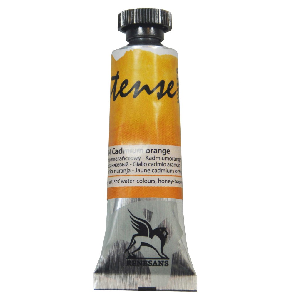 Watercolor paint Intense - Renesans - 14, cadmium orange, 15 ml