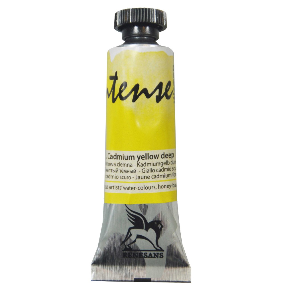 Watercolor paint Intense - Renesans - 13, cadmium deep yellow, 15 ml
