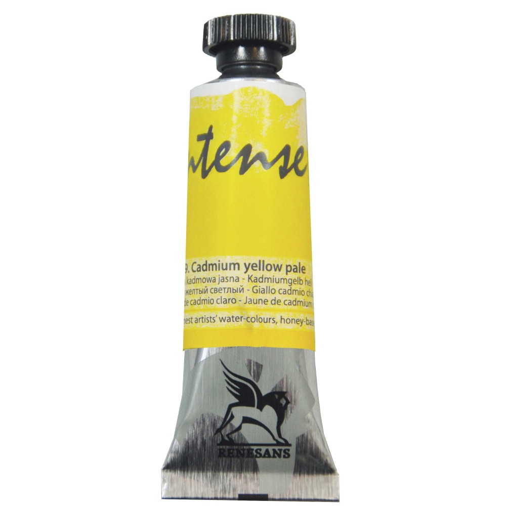 Watercolor paint Intense - Renesans - 9, cadmium pale yellow, 15 ml