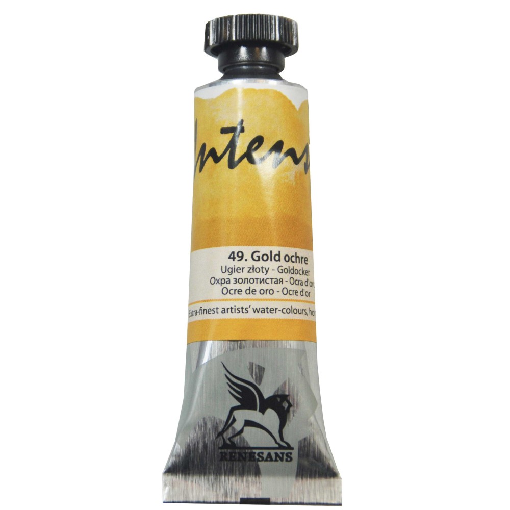 Watercolor paint Intense - Renesans - 49, gold ochre, 15 ml