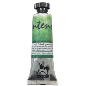 Watercolor paint Intense - Renesans - cobalt deep green, 15 ml