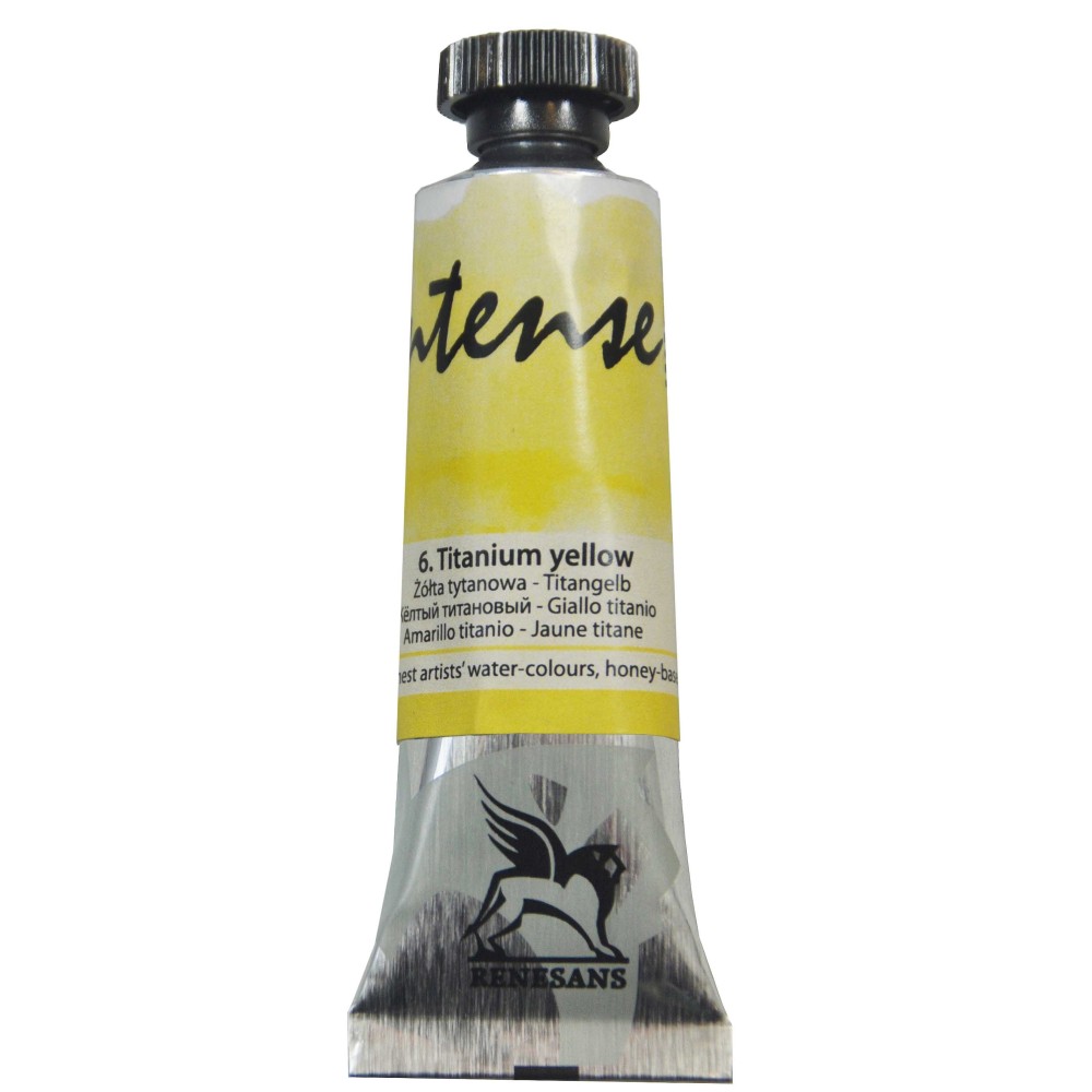 Watercolor paint Intense - Renesans - 6, titanium yellow, 15 ml