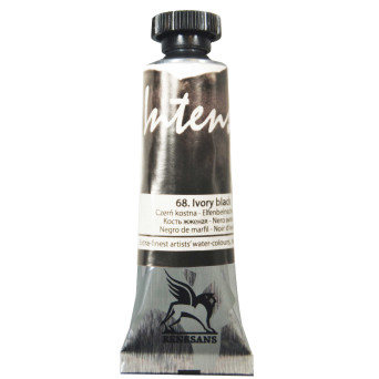 Farba akwarelowa Intense Water - Renesans - 68, ivory black, 15 ml