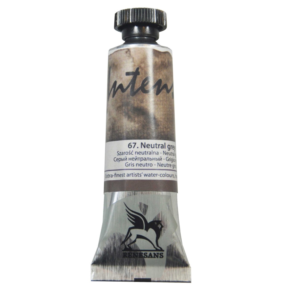 Watercolor paint Intense - Renesans - 67, neutral grey, 15 ml