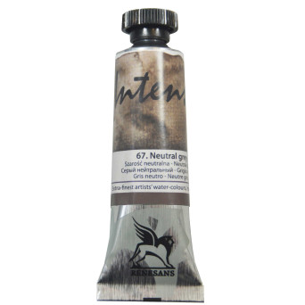 Farba akwarelowa Intense Water - Renesans - 67, neutral grey, 15 ml