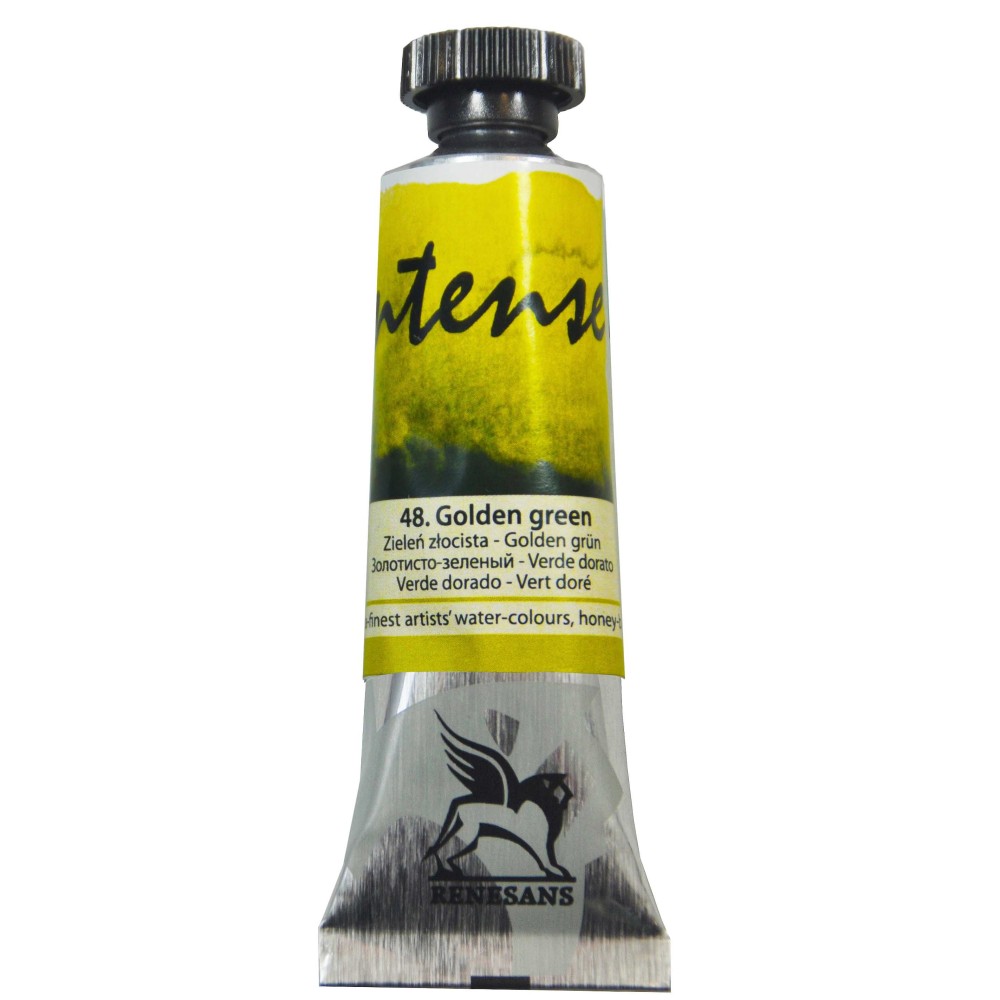 Farba akwarelowa Intense Water - Renesans - 48, golden green, 15 ml