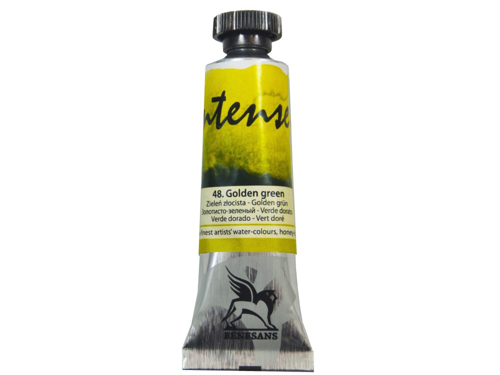 Farba akwarelowa Intense Water - Renesans - 48, golden green, 15 ml