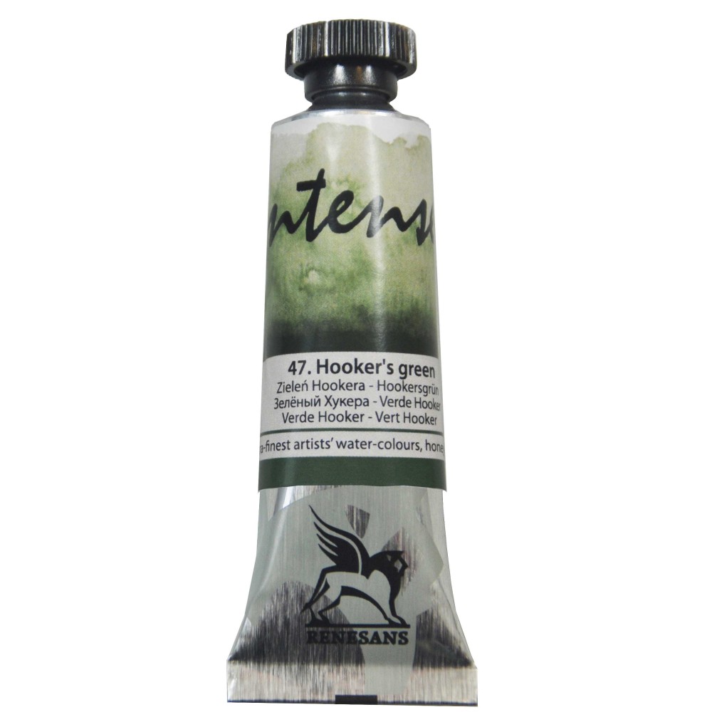 Watercolor paint Intense - Renesans - Hooker's green, 15 ml