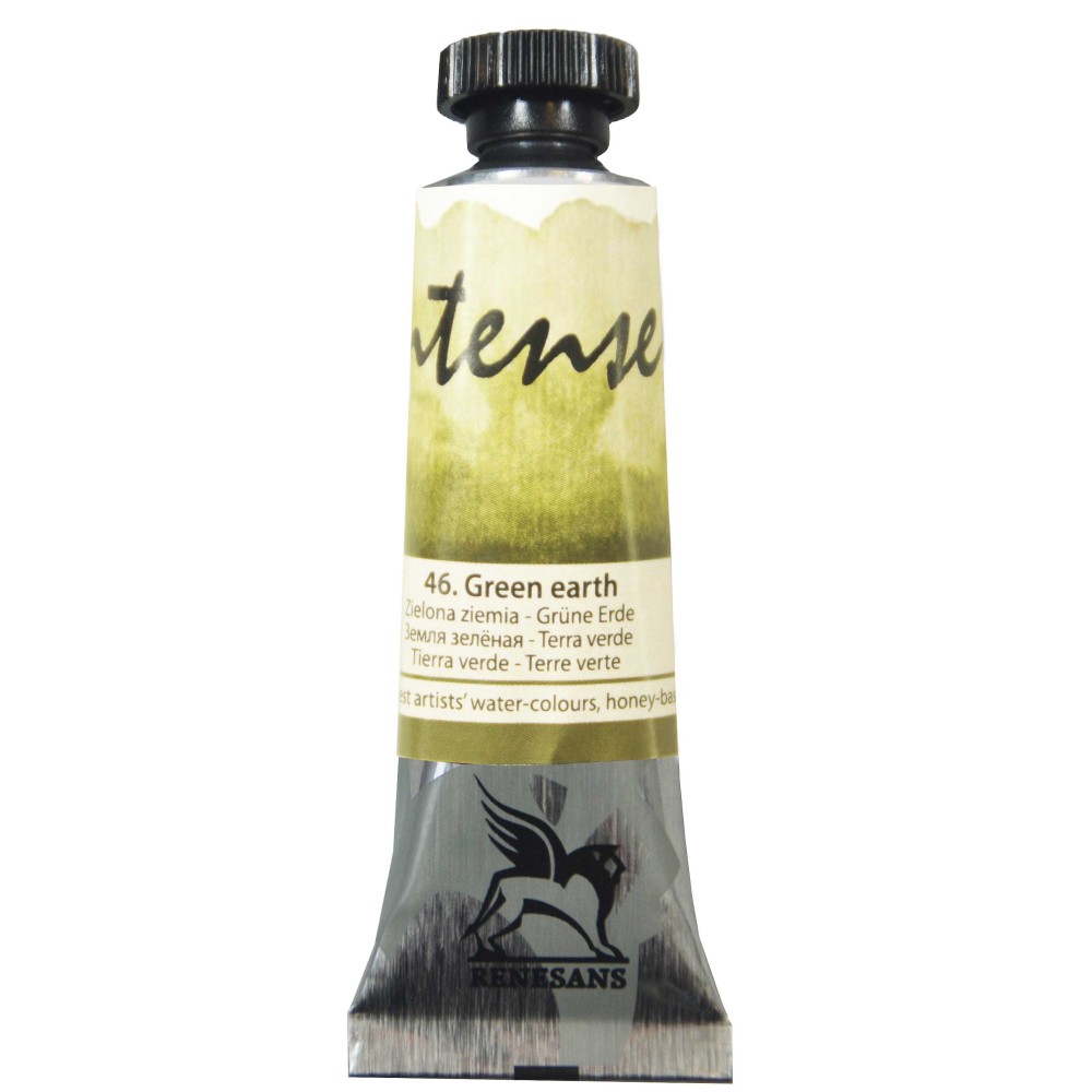 Watercolor paint Intense - Renesans - 46, green earth, 15 ml