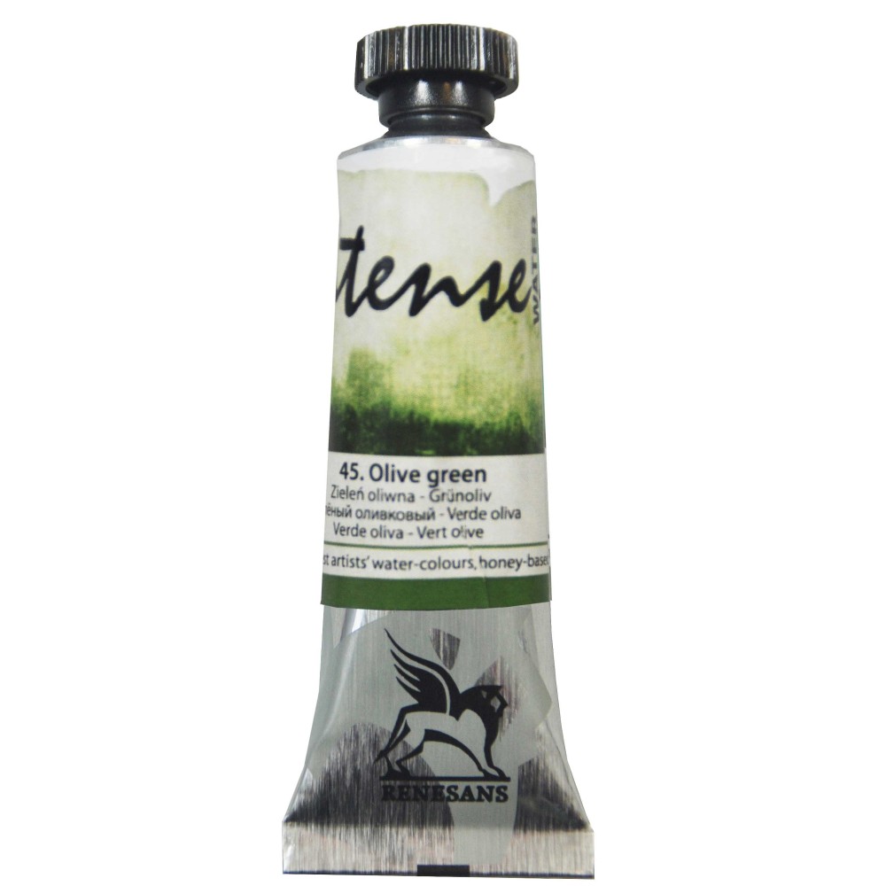 Watercolor paint Intense - Renesans - 45, olive green, 15 ml
