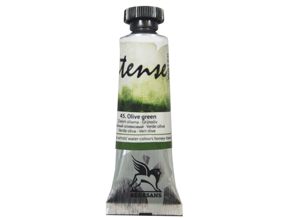 Watercolor paint Intense - Renesans - 45, olive green, 15 ml