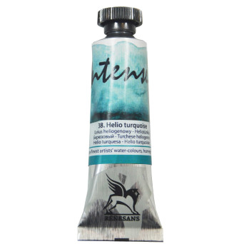 Farba akwarelowa Intense Water - Renesans - 38, helio turquoise, 15 ml
