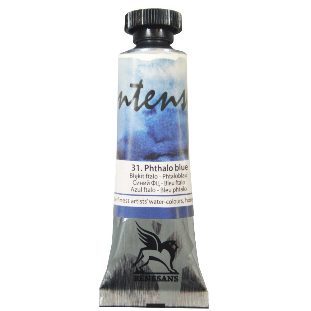 Watercolor paint Intense - Renesans - 31, phthalo blue, 15 ml