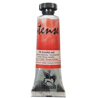 Farba akwarelowa Intense Water - Renesans - 18, scarlet red, 15 ml