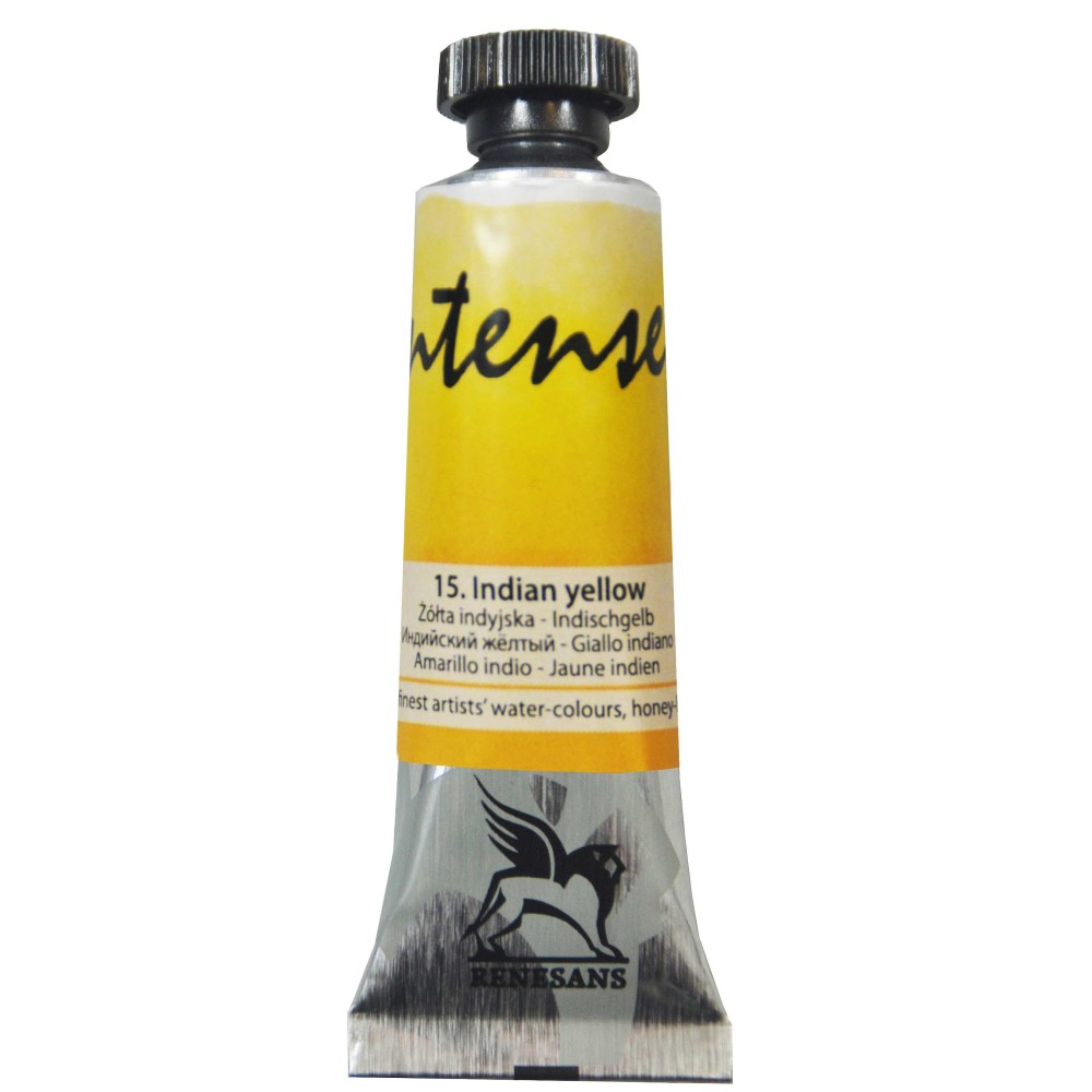 Watercolor paint Intense - Renesans - 15, indian yellow, 15 ml
