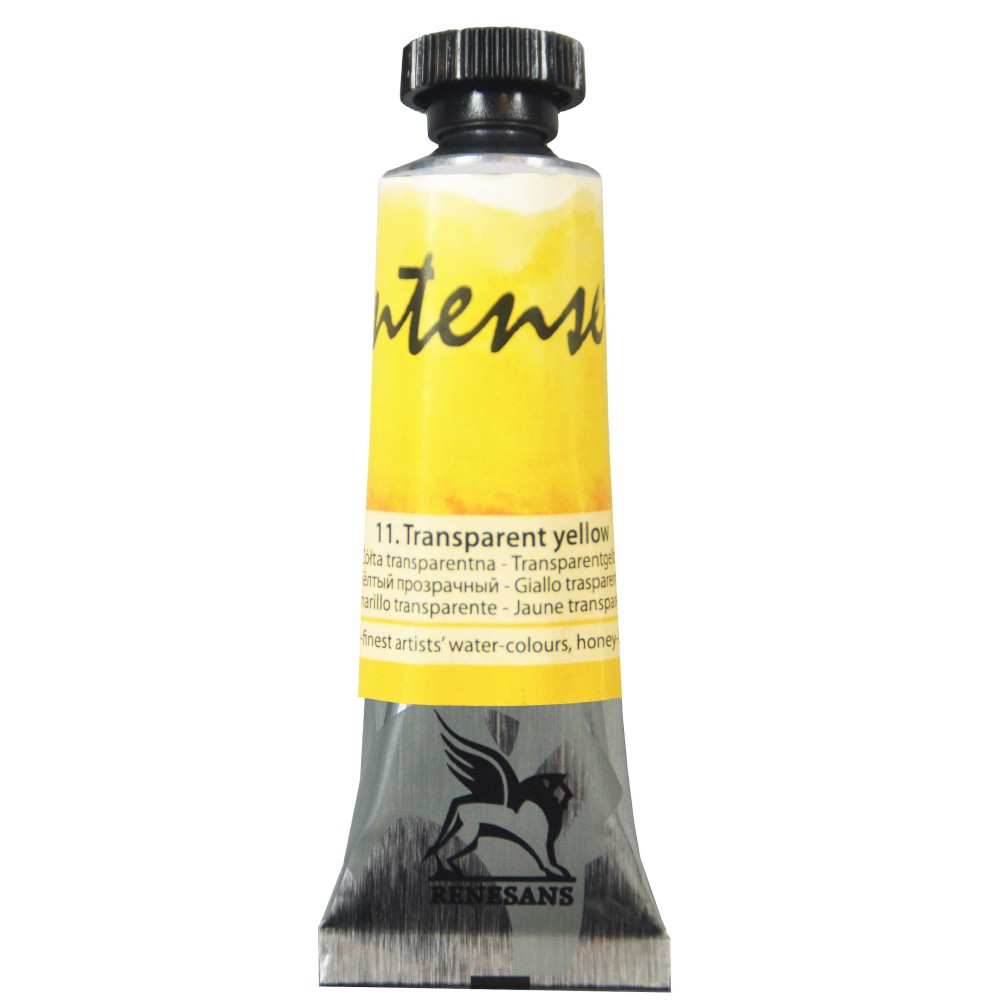 Watercolor paint Intense - Renesans - 11, transparent yellow, 15 ml