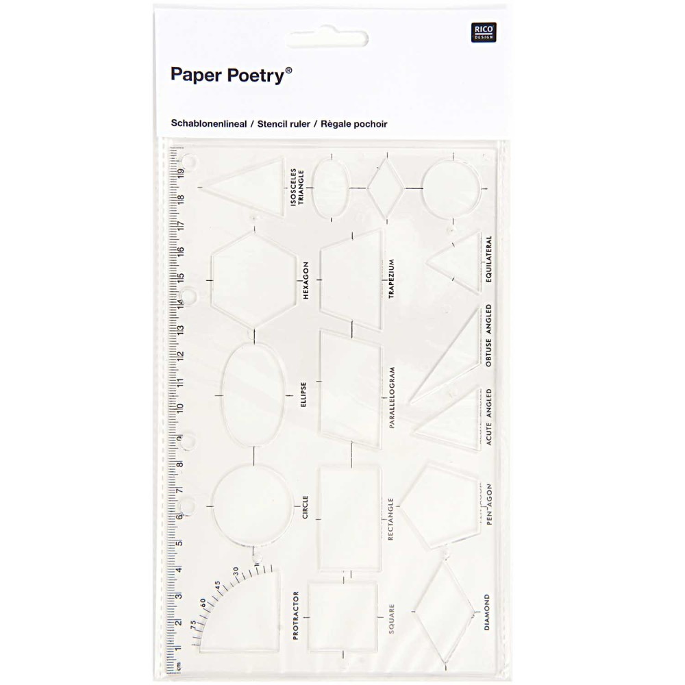 Stencils - Paper Poetry - geometry, 12,5 x 20 cm