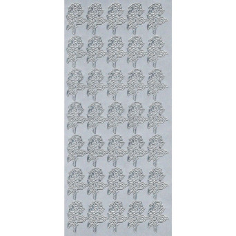 Stickers - Roses 200 Silver