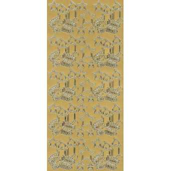 Stickers - Candles Strars 68 Gold