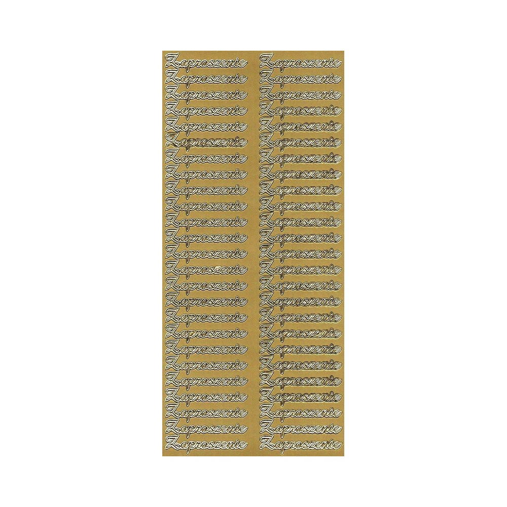 Stickers - Zaproszenie 2839 Gold
