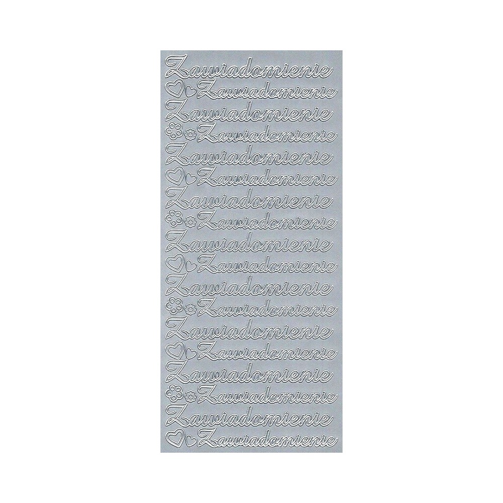 Stickers - Zawiadomienie 414 Silver