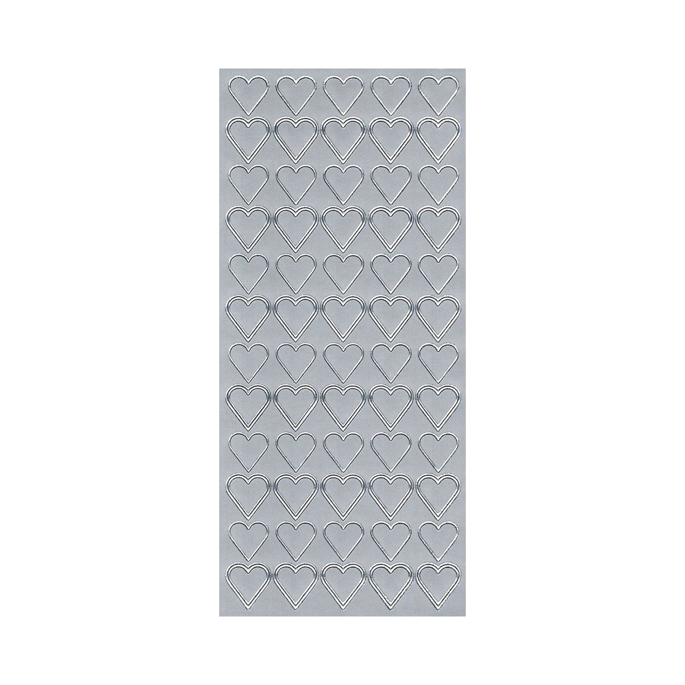 Stickers - Hearts 81 Silver