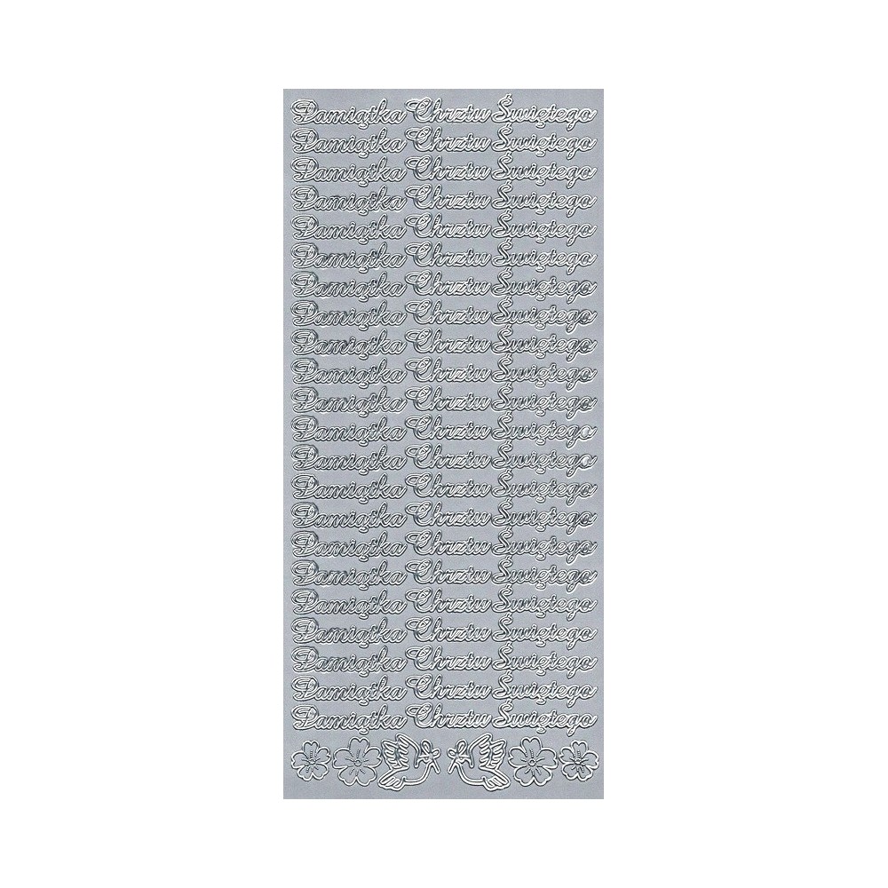 Stickers - Pamiątka Chrztu Świętego 2129 Silver