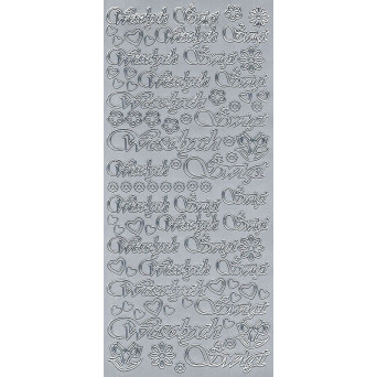 Stickers - Wesołych Świąt 411 Silver