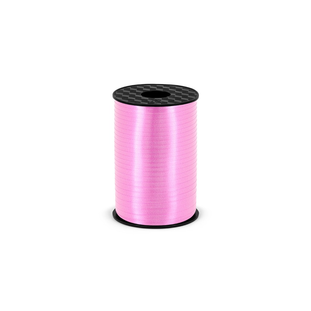 Wstążka plastikowa do balonów - różowa, 5 mm x 225 m