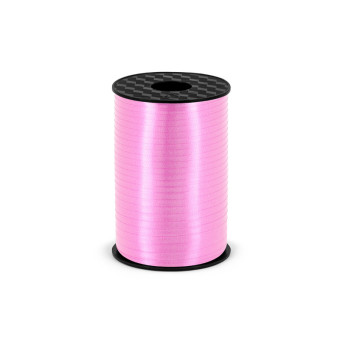 Wstążka plastikowa do balonów - różowa, 5 mm x 225 m