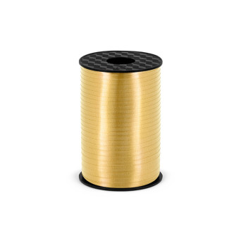 Plastic ribbon - gold, 5 mm x 225 m