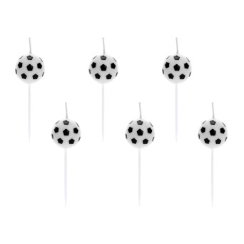 Birthday candles Soccer Balls - 6 pcs.
