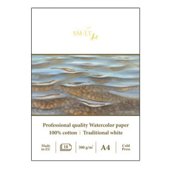 Watercolor cotton paper A4 - SM-LT - 300 g, 10 sheets