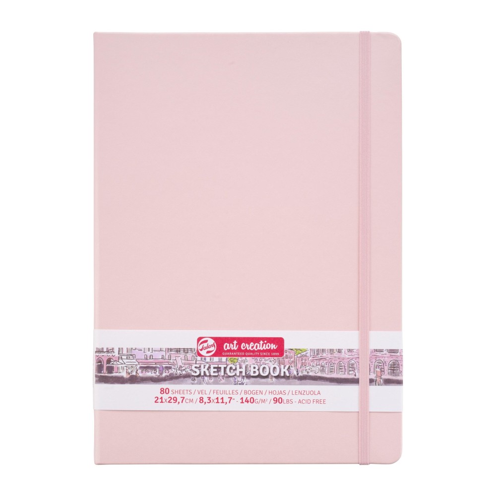 Sketch Book 21 x 30 cm - Talens Art Creation - Pastel Pink, 140g, 80 sheets