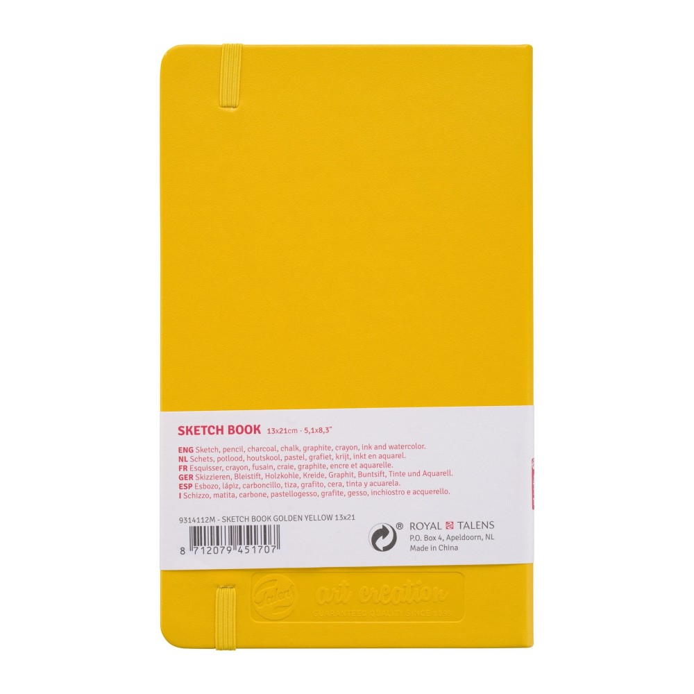 Sketch Book 13 x 21 cm - Talens Art Creation - Golden Yellow, 140g, 80 sheets