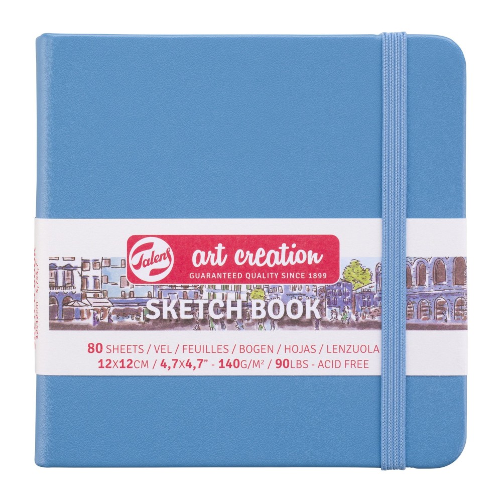 Sketch Book 12 x 12 cm - Talens Art Creation - Lake Blue, 140g, 80 sheets