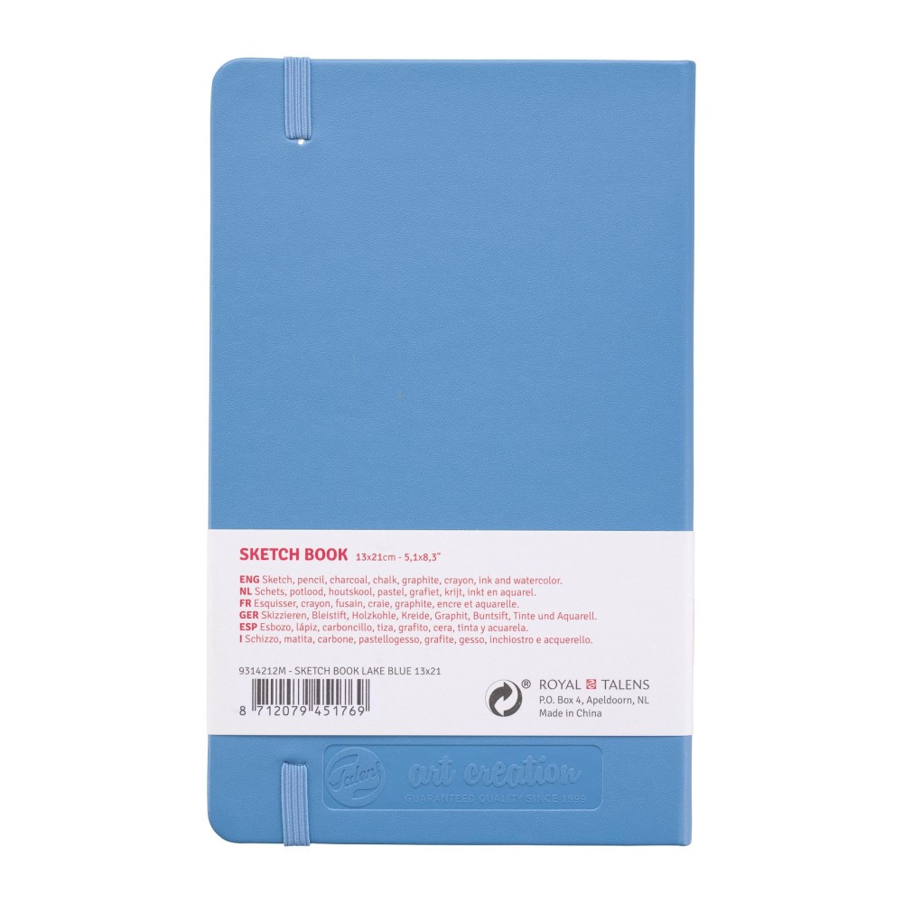 Sketch Book 13 x 21 cm - Talens Art Creation - Lake Blue, 140g, 80 sheets