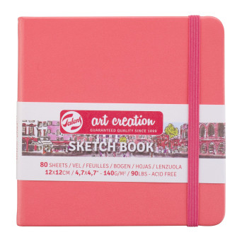 Szkicownik 12 x 12 cm - Talens Art Creation - Coral Red, 140 g, 80 ark.