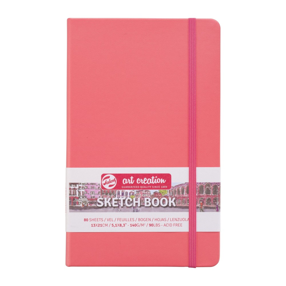 Szkicownik 13 x 21 cm - Talens Art Creation - Coral Red, 140 g, 80 ark.