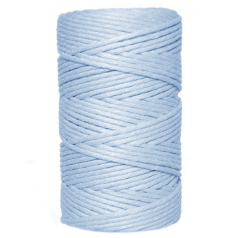 Sznurek bawełniany do makramy - błękitny, 2 mm, 100 g, 60 m