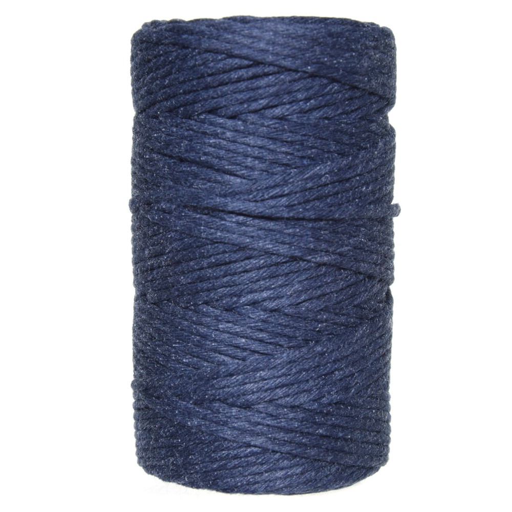 Sznurek bawełniany do makramy - granatowy, 2 mm, 100 g, 60 m