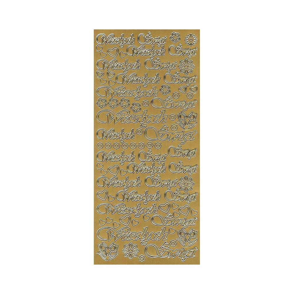 Stickers - Wesołych Świąt 411 Gold