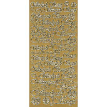 Stickers - Wesołych Świąt 411 Gold